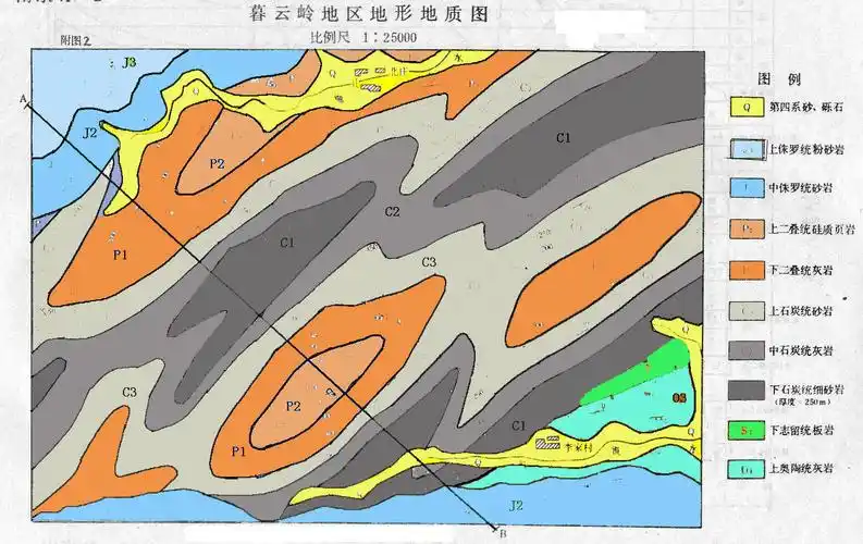 暮云岭地形地质图