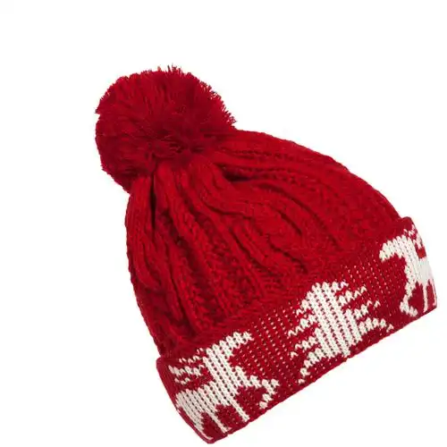 尖帽针织毛线帽子