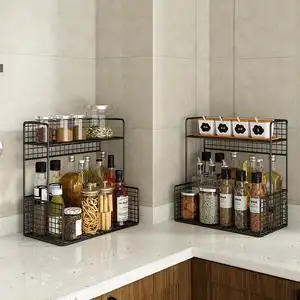 厨房调料置物架台面墙角多功能酱油瓶调味品油盐酱醋佐料收纳架子