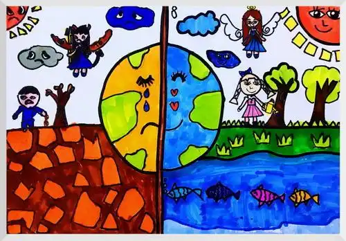 保护地球儿童画图片