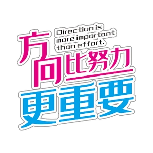 原创商用方向比努力更重要立体字设计元素