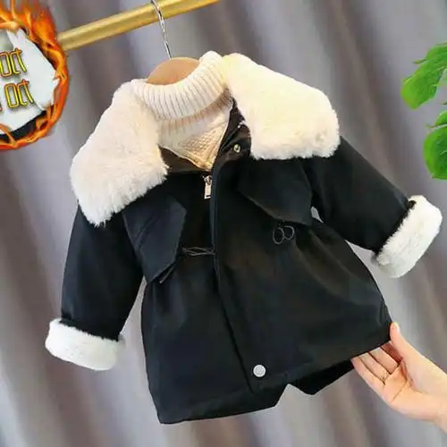 七彩鸟童装店券2元0券后￥1168女童洋气亮皮免洗羽绒棉服9儿童冬季