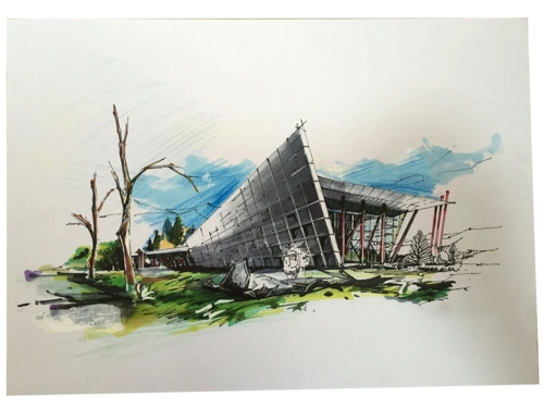 马克笔建筑手绘北京 |