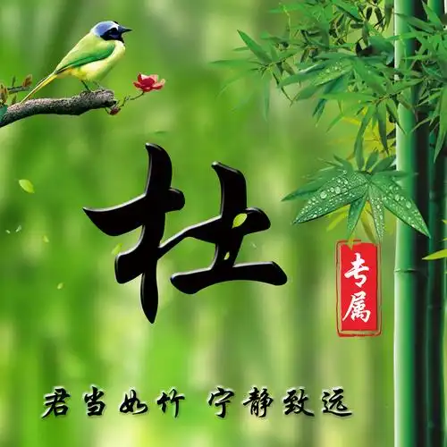 编号2326免费姓氏微信头像竹报平安宁静致远