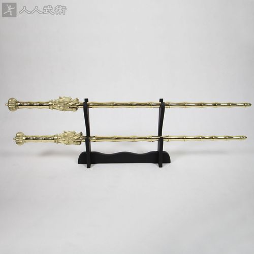 纯铜双鞭包邮双实心鞭双竹节龙头未开开刃更多武术装备