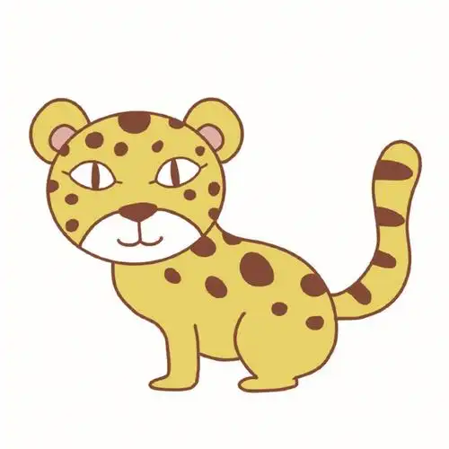 绘画小课堂懵憨憨小豹子简笔画