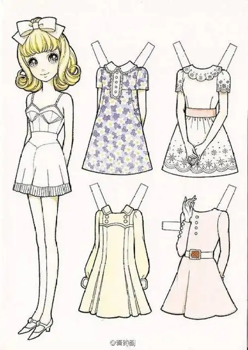 没玩过高桥真琴绘制的纸娃娃,童年缺失.