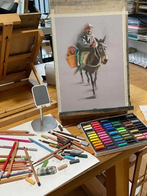 阿凡提大叔色粉速写