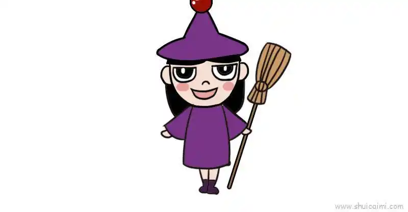 女巫儿童画怎么画 女巫简笔画简单