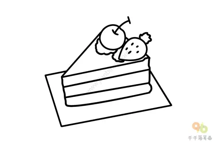 幼儿英语启蒙 边画边学水果蛋糕_宝宝英文认知简笔画