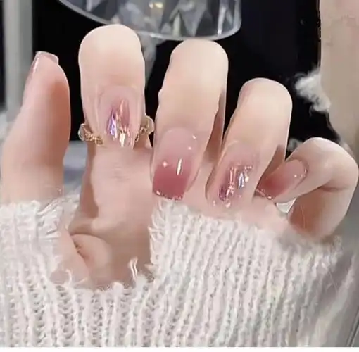 网红夏天幻彩亮片指甲油2022年新款冰透双色套装甲油胶