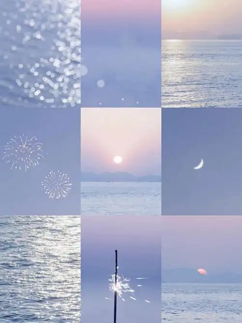 调色天空写给海的粉蓝色情书