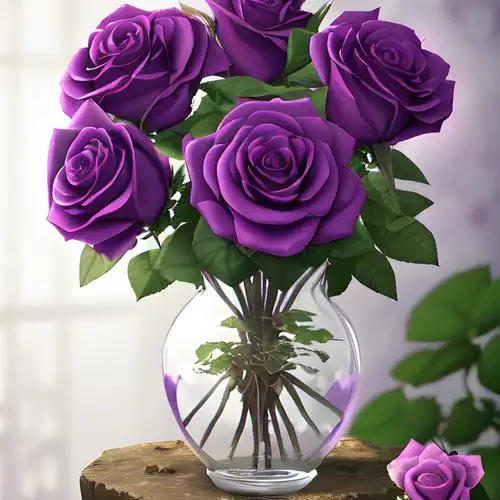 紫色的玫瑰花头像