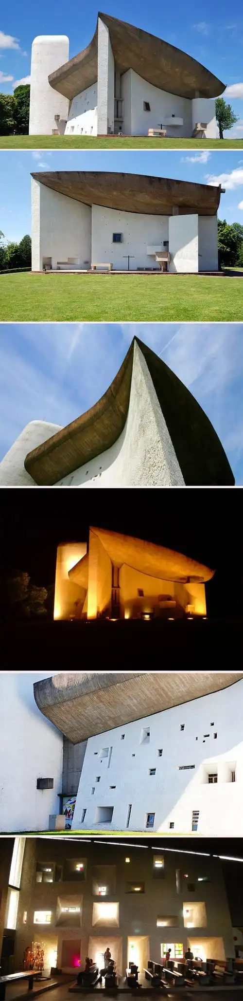 法国的朗香教堂.