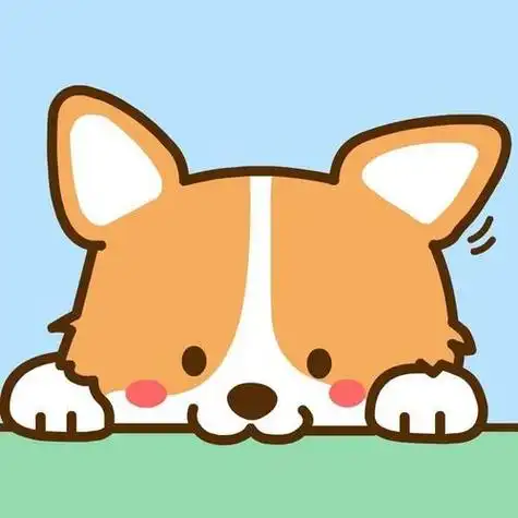 柯基卡通头像简笔画