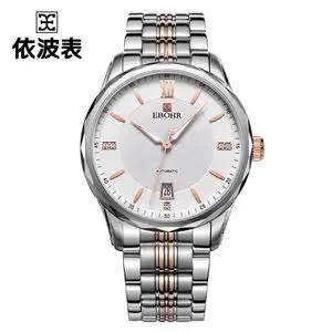 依波表ebohr 男士手表自动机械表休闲时尚男表正品钢带日历表1119