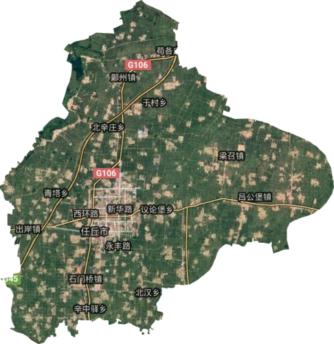 任丘市高清卫星地图