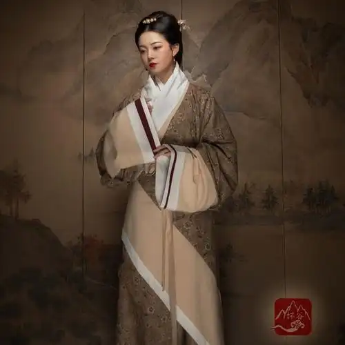 怀谷居汉女款马王堆曲裾秋冬棉麻复原定制秦汉汉服定制