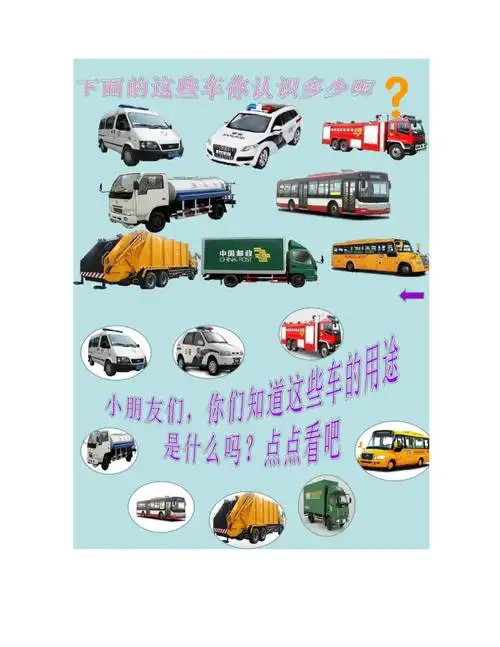图文幼儿园课件各种各样的车