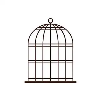 鸟笼,剪影,旧式,象征,矢量,插画,笼子,隔绝