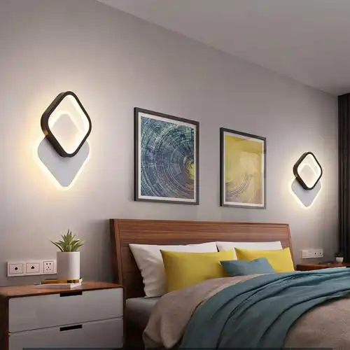 苏宁优购 现代简约卧室床头灯壁灯 北欧创意轻奢楼梯客厅电视背景墙