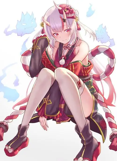 鬼族美腿少女百鬼绫目pixiv插画