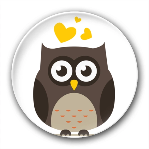 猫头鹰可爱徽章-卡通小人钥匙扣-自由diy-卡通小人钥匙扣 自由定制-卡