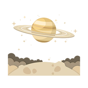 卡通手绘星球矢量素材