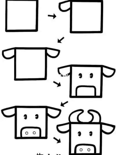 带正方形的简笔画集