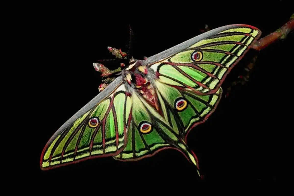 每天认识一种昆虫——条纹长尾蛾 条纹长尾蛾是鳞翅目,大蚕蛾科昆虫