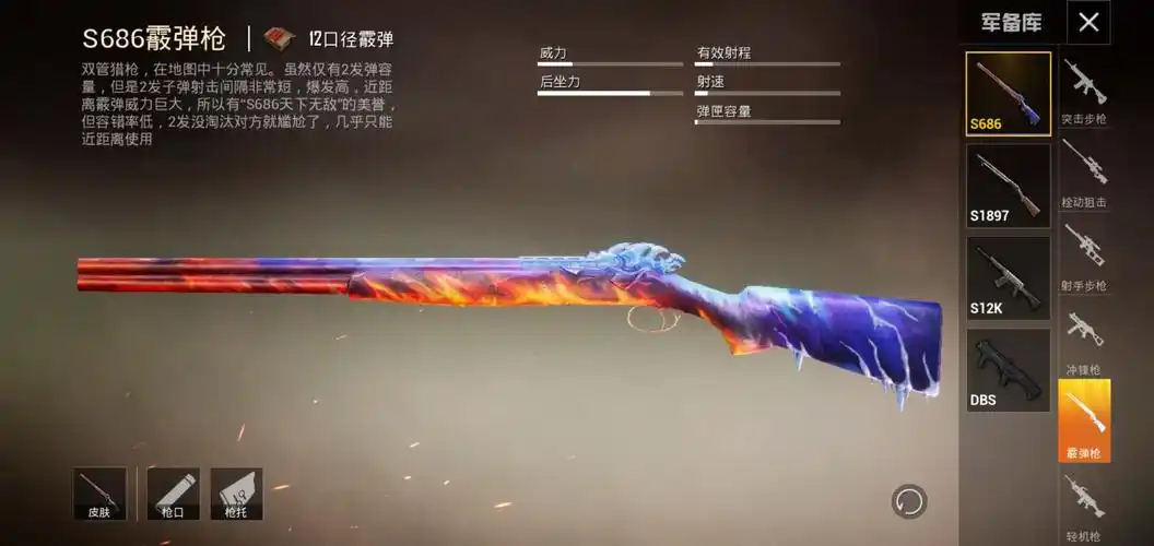 第三名:s686霰弹枪vector,俗称维克托冲锋枪,特点和uzi相似,它比污渍