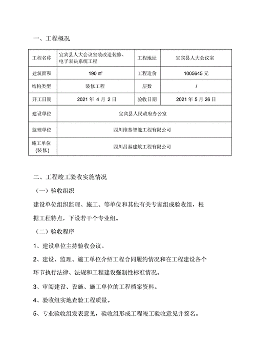 网站首页 海量文档 建筑/施工 装饰装潢装修工程竣工验收报告模板.