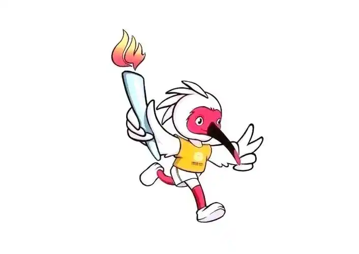 十四运吉祥物简笔画朱鹮朱朱