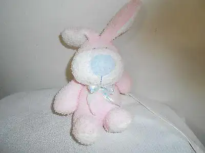 belly flops plush pink blue bunny terry bean plumpo rabbit 7"