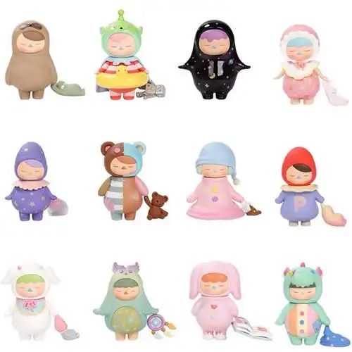 毕奇精灵睡眠宝宝泡泡玛特潮玩盲盒手办公仔娃娃潮玩盲盒