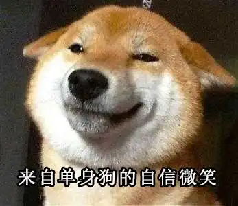 来自单身狗的自信微笑_单身狗表情包