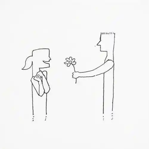 银色的笔身,花蕊则用彩色异性金属片拼凑而成.