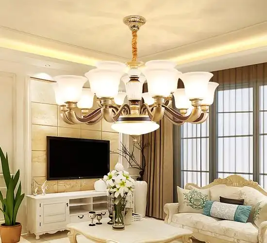 欧式灯客厅灯简约现代大气家用简欧灯餐厅灯卧室灯灯具