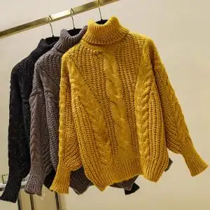麻花粗线毛衣开衫外套图片
