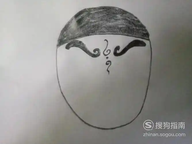 简笔画京剧脸谱之孙权