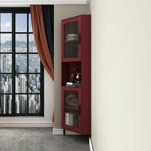 墙角意式轻奢转角现代家用靠墙三角储物柜北欧角柜