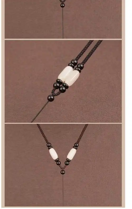 男女项链挂绳和田玉手编吊坠绳玉器玉牌玉石挂坠挂件绳子配绳虎眼石