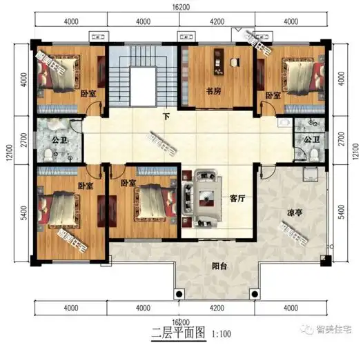 宽16米左右宽敞大气的两层农村别墅颜值也是很过关