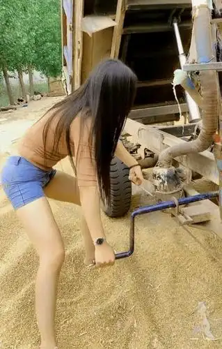 农村美女手摇拖拉机,这架势太强悍了,网友:需要帮忙吗?