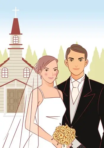 婚礼情景卡通矢量图片33张 (19/33)