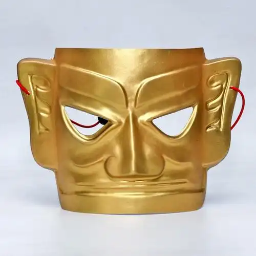 古董金银三星堆面具文化创意工艺品创意全脸成人活动礼品游戏玩具