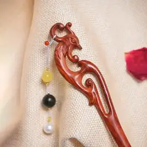 小叶紫檀木发簪图片