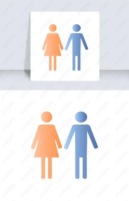 蓝色红色人形图