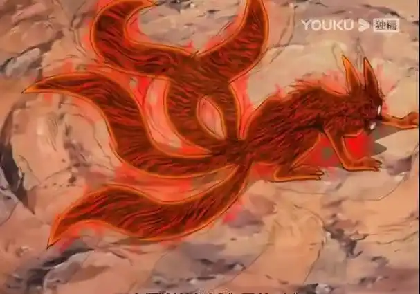 二,半尾兽化形态开展尾兽外衣形态的鸣人是他在第一部中的最强形态