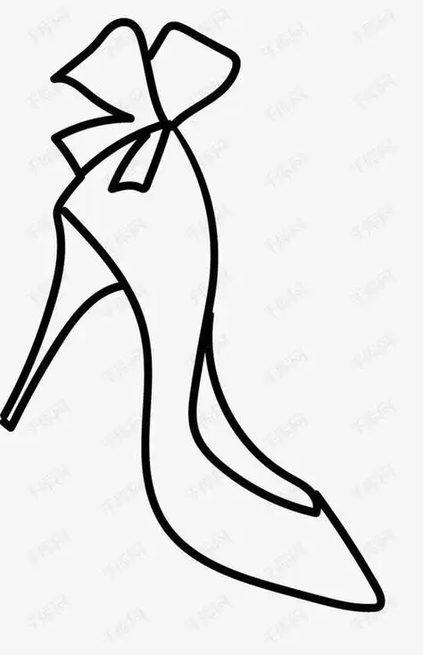 高跟鞋简笔画图片大全 画法公主高跟鞋简笔画画法图解 3个教程公主